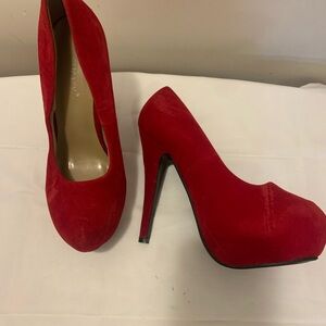 Delicacy Bold Red Platform Heels